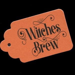 25 Witches Brew Halloween Tags